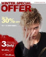 //WINTER SPECIAL OFFER// 3日間だけの特別なご案内。最大30％OFFの今季一度きりのプライスダウン。