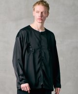 //New// 上質なサテン生地を使用したシャツジャケット。和とモードを融合させたヴィンテージスカジャンの空気を纏う一着。