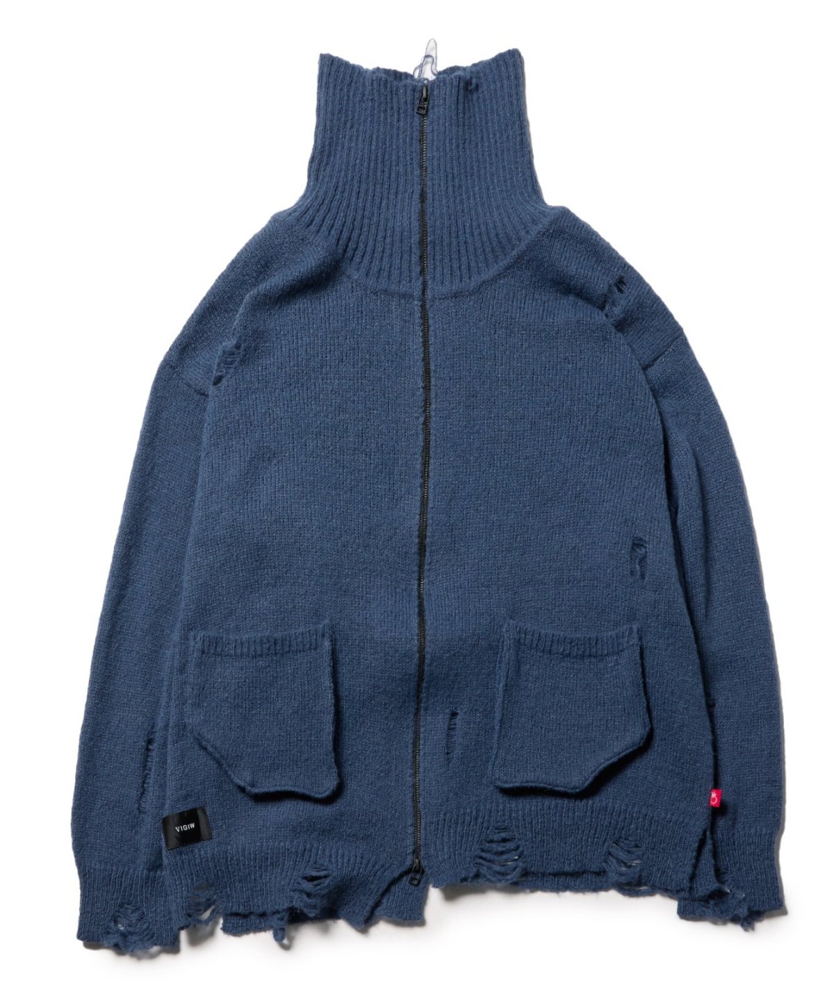 画像6: 【VIRGOwearworks】Large collar zip cardigan (6)