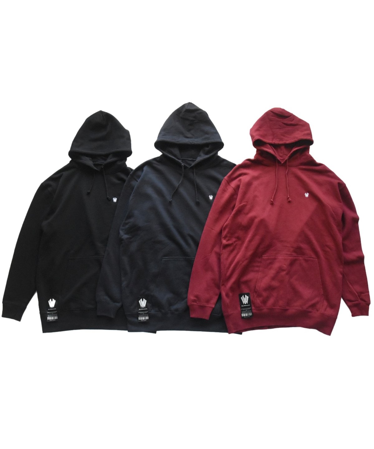 画像1: 【W】W-mini logo hoodie (1)