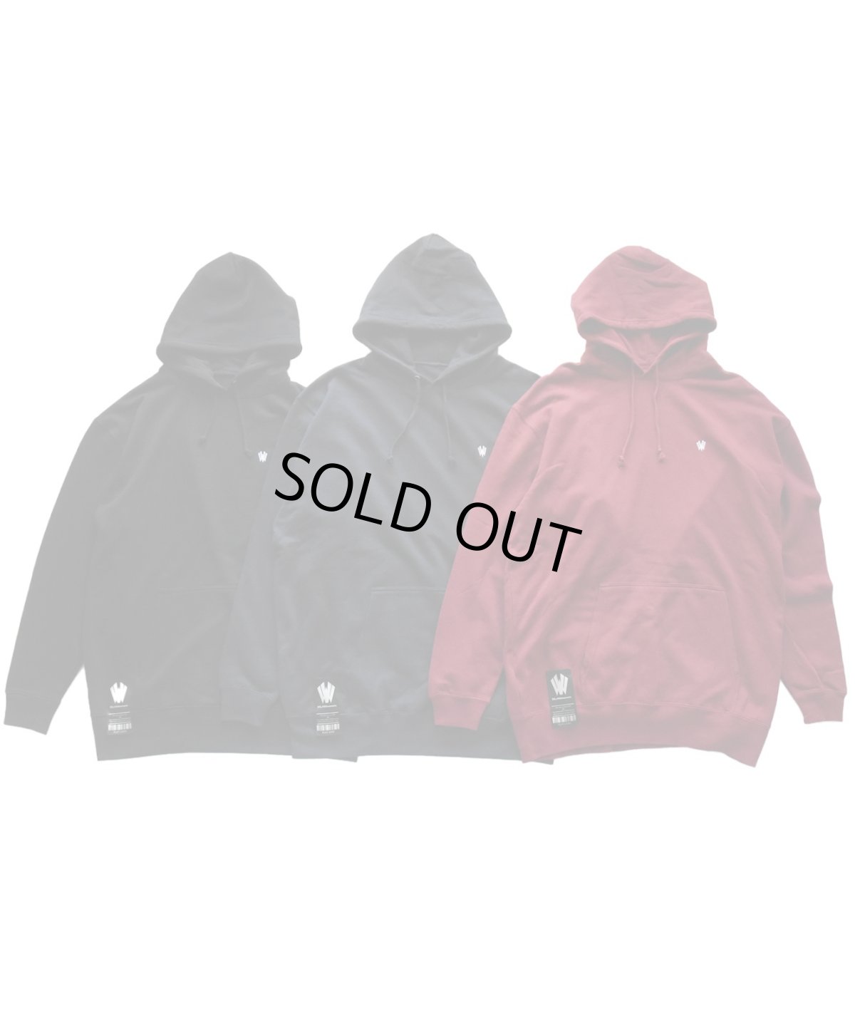 画像1: 【W】W-mini logo hoodie (1)