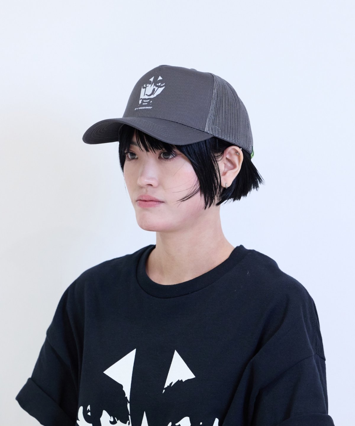 画像3: 【W】Face logo Mesh cap (3)