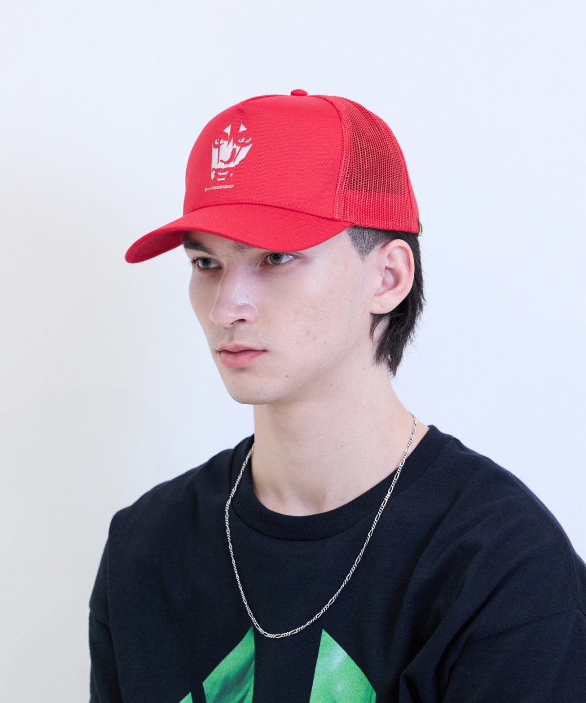 画像4: 【W】Face logo Mesh cap (4)
