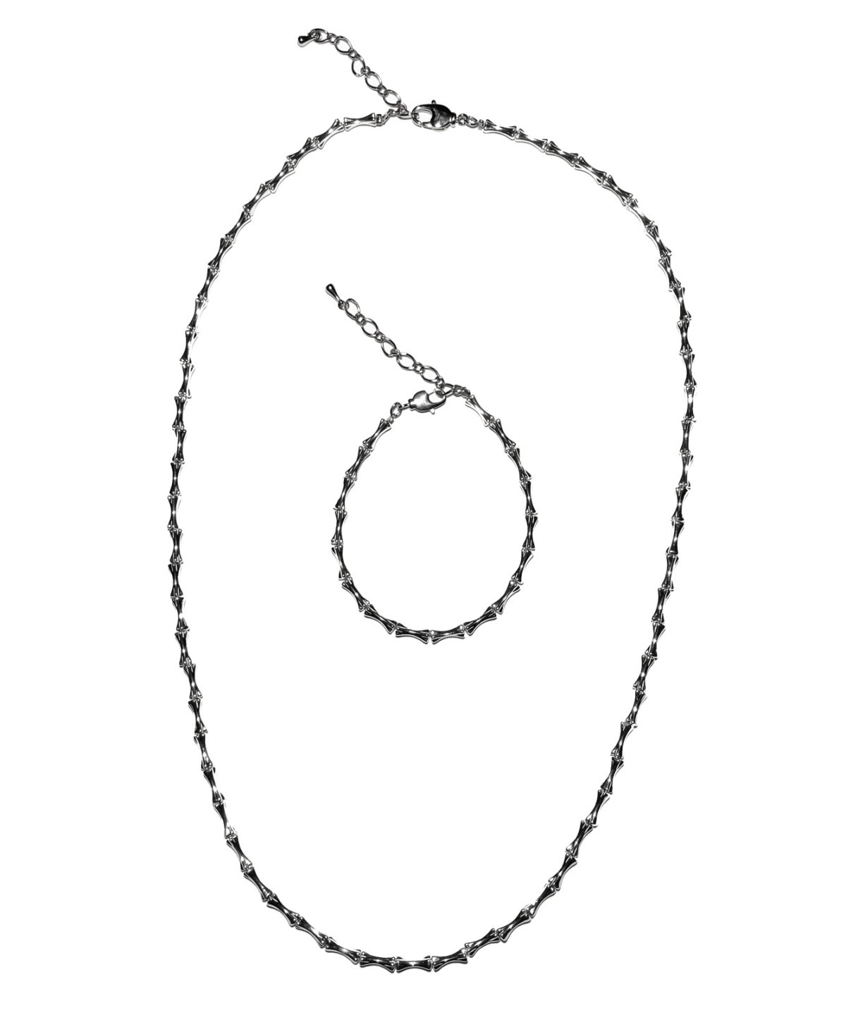 画像1: 【GARA】S BONE LONG NECKLACE & BRACELET SET (1)