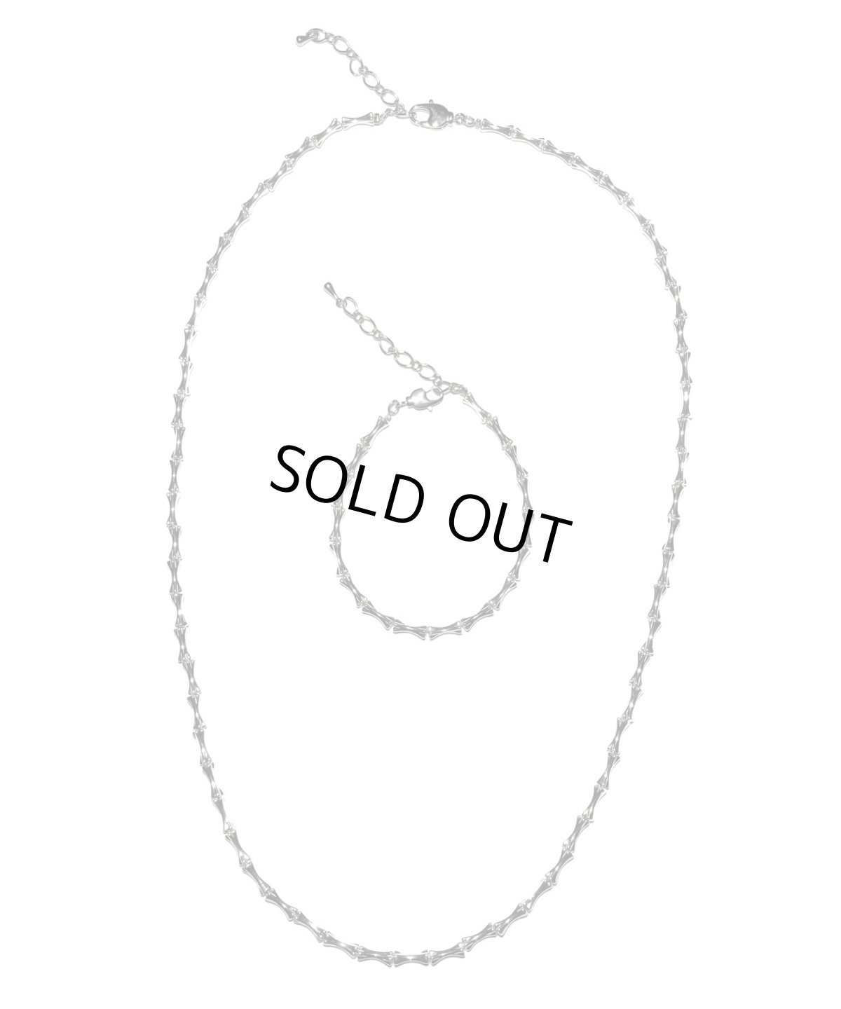 画像1: 【GARA】S BONE LONG NECKLACE & BRACELET SET (1)