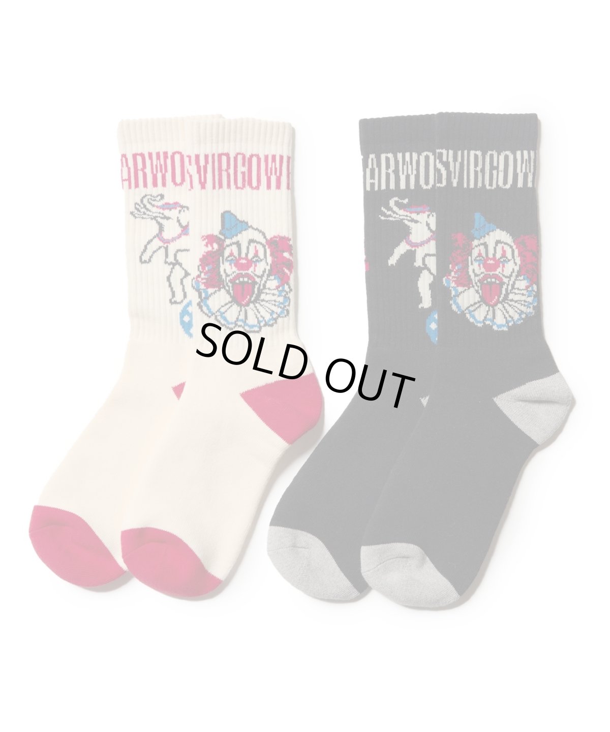 画像1: 【VIRGOwearworks】PIERROT INK SOCKS (1)