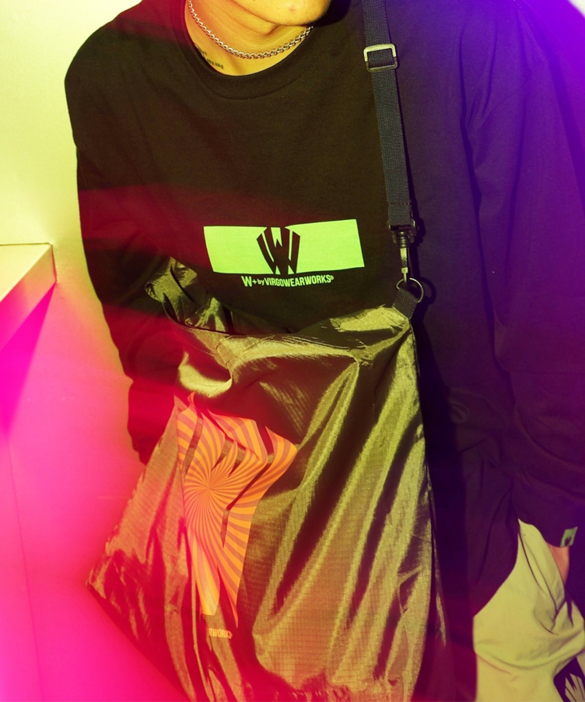 画像7: 【W】Warp logo 2way marche bag (7)