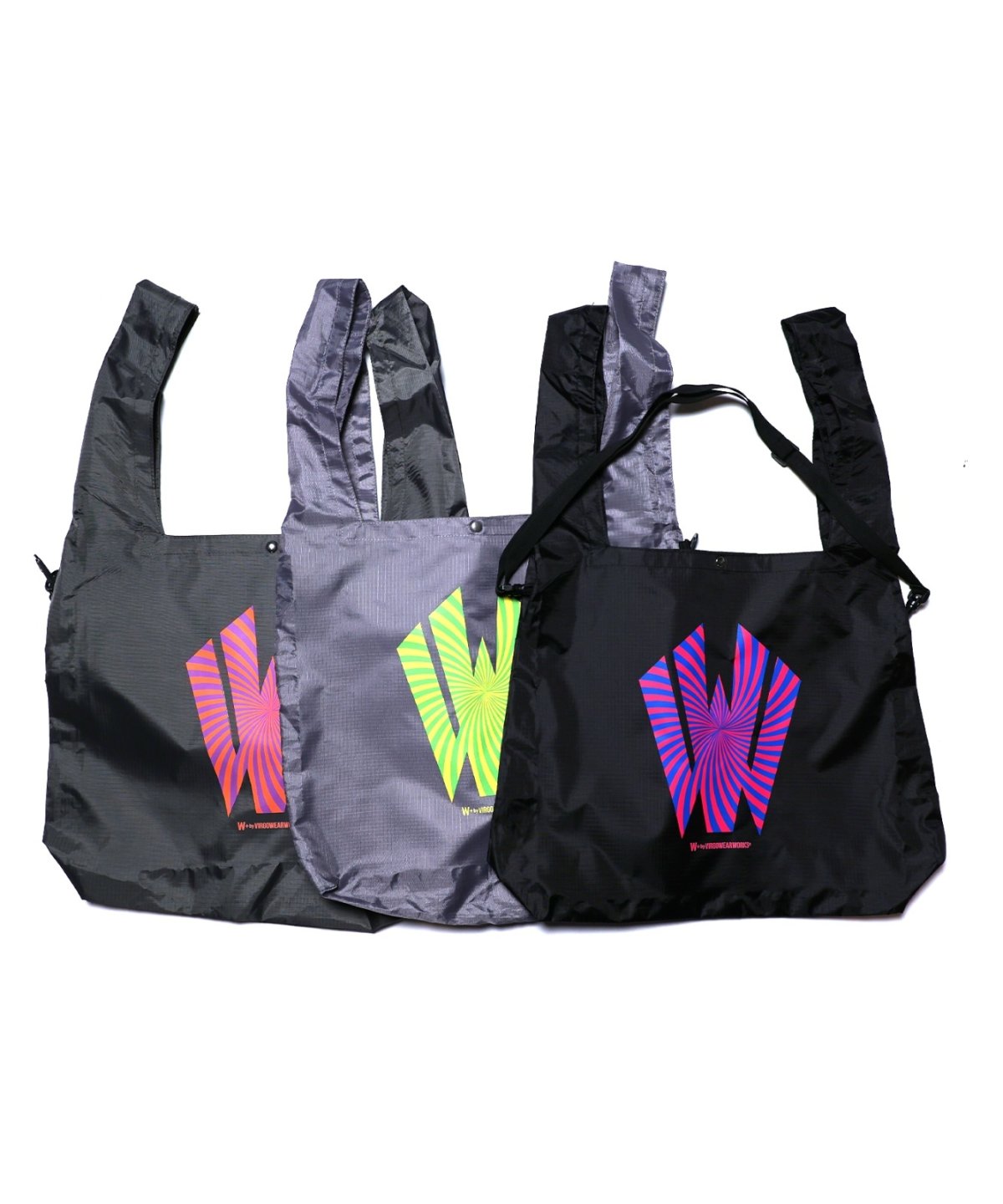 画像1: 【W】Warp logo 2way marche bag (1)
