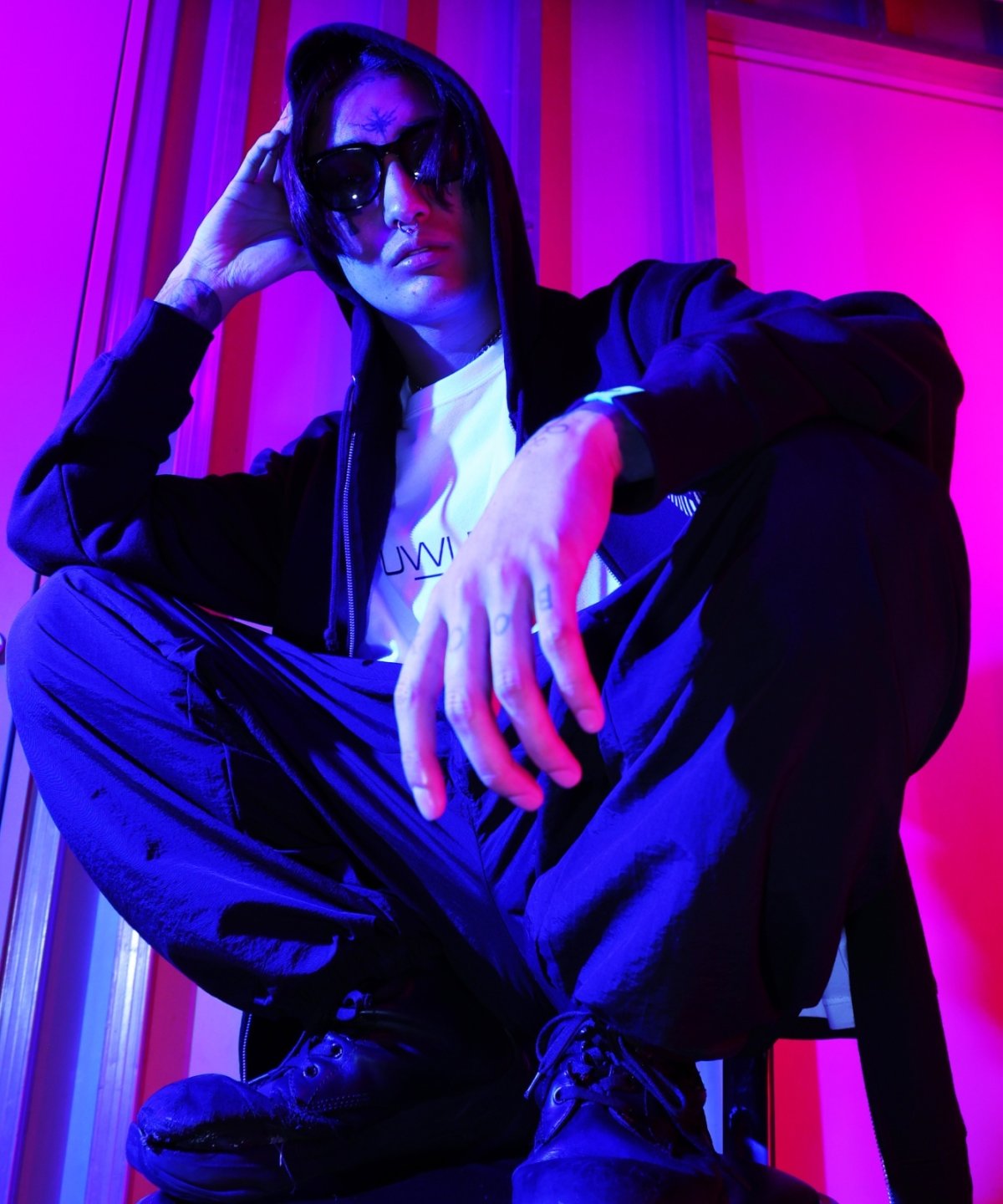 画像23: 【W】Warp logo zip hoodie (23)