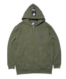画像5: 【W】Warp logo zip hoodie (5)