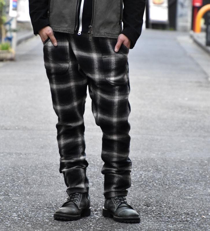 Oblique check pants入荷