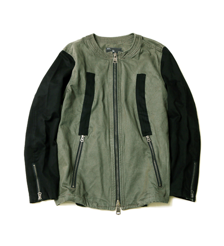 No collar military jkt 最終入荷