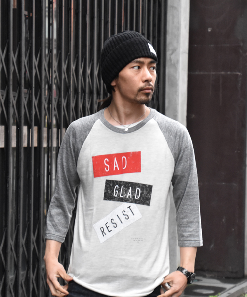 PURPLE LINE 3 line a ward RAGLAN入荷