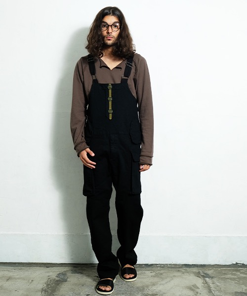 DENIM CARGO OVERALLS 入荷