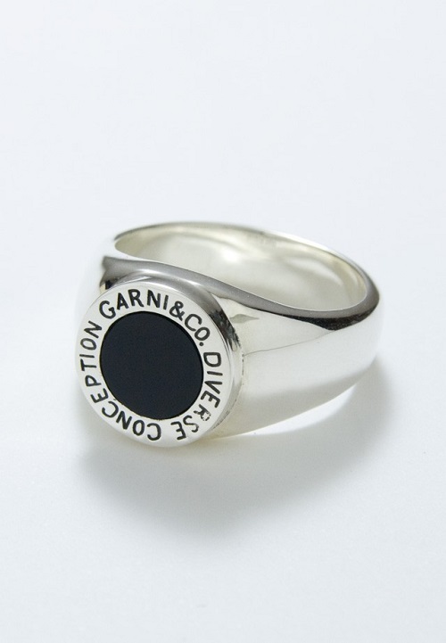 画像1: 【GARNI】Round Stone Ring - L   (1)