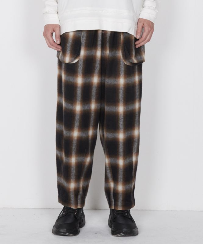 再入荷＞【VIRGOwearworks】BLURRED CHECK FAT PANTS - V-STORE [VIRGO 